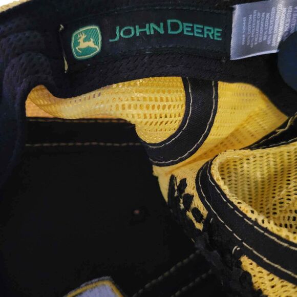 Men's John Deere Yellow and Black Trucker Hat Snapback - Picture 5 of 5